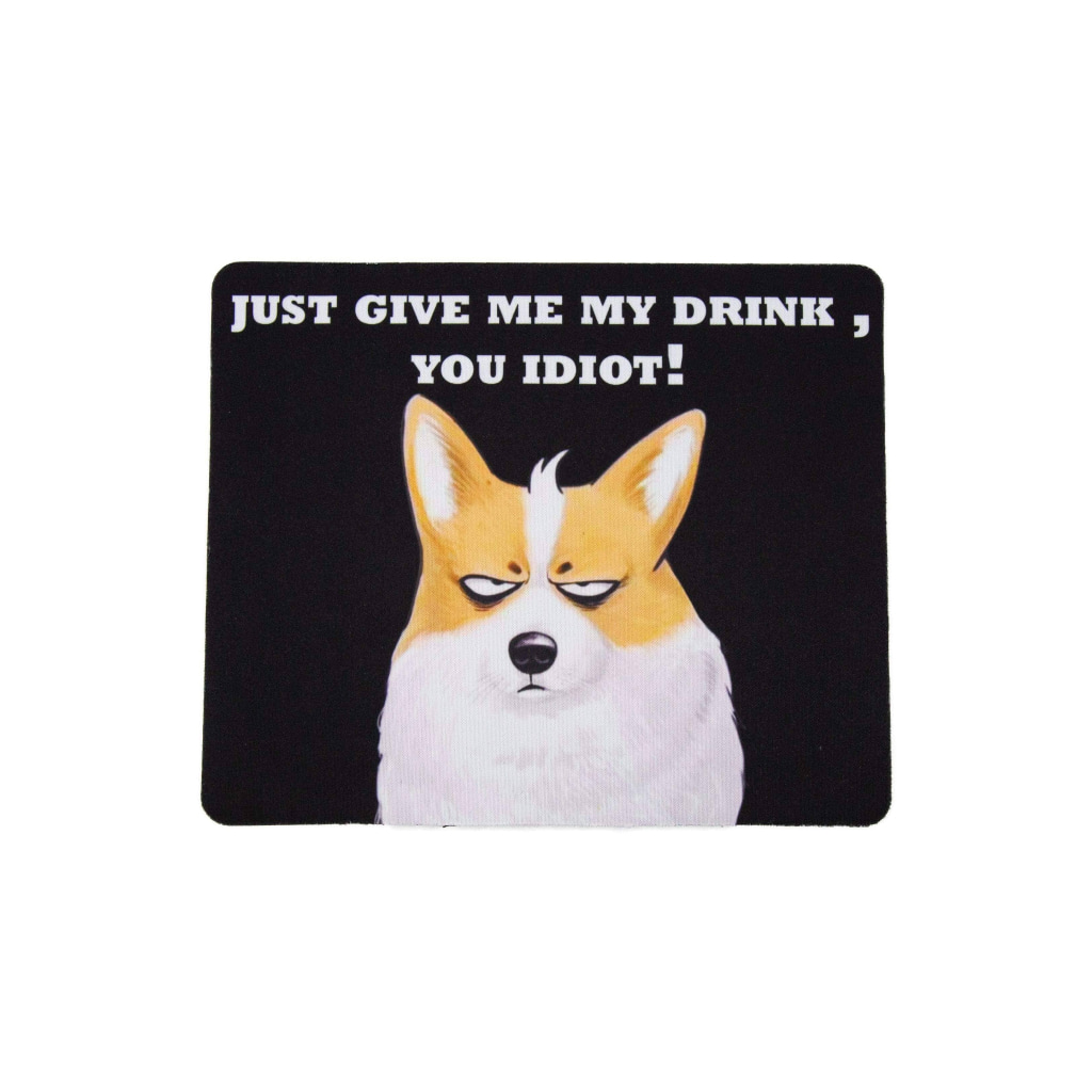 Cool Drinking Corgi Mouse Pad - Image 2